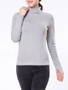 Casual Turtleneck Solid-color Long Sleeve T-shirt