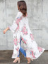 Long Sleeves Chiffon Fashion Floral Printed Cover-up Outwear