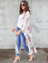 Long Sleeves Chiffon Fashion Floral Printed Cover-up Outwear