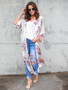 Long Sleeves Chiffon Fashion Floral Printed Cover-up Outwear