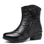 Women's Boots Mother Folk Style Winter Ankle Boots Vintage Women Genuine Leather Boots