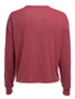 New Pink Drawstring Round Neck Long Sleeve Fashion T-Shirt