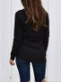 New Black Round Neck Long Sleeve Oversize Casual Pullover Sweater