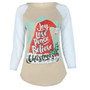 New Khaki Floral Print Round Neck Long Sleeve Casual T-Shirt