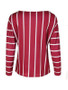 New Red Asymmetric Shoulder Round Neck Long Sleeve Casual T-Shirt