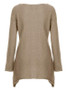 New Khaki Long Sleeve Casual Sweet Going out Pullover Sweater