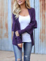 New Purple Cascading Ruffle Long Sleeve Casual Outerwear