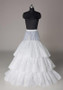 White Cascading Ruffle Elastic Waist High Waist Petticoat Wedding Tutu Sweet Skirt