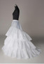 White Cascading Ruffle Elastic Waist High Waist Petticoat Wedding Tutu Sweet Skirt