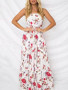 Bohemia Floral Off shoulder Waisted Maxi Dress