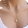 Sweet Simple Double Layer Pearl Collarbone Necklace Charming Women's Choker Chain Pendant Female Fashion New Year Jewelry Gifts