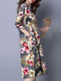 Casual Round Neck Floral Printed Fabulous Plus Size Shift Dress