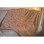 Luxury Solid Cinnamon Mocha Brown Wooded River Faux Fur with Sherpa Backside Soft Warm Fleece Throw Blanket