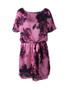 Casual Loose Floral Printed Chiffon Plus Size Flared Dress