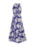 Casual Band Collar Chiffon Maxi Dress In Floral Printed