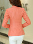 Casual Feminine Notch Lapel Single Button Plain Blazer