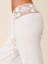 Lace White Bodycon Casual Pants