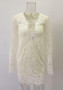 Casual White Plain Lace Hollow-out Deep V-neck Lace-up Bodycon Club Mini Dress