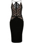 Casual Exquisite Spaghetti Strap Decorative Lace Bodycon Dress