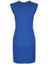 Casual Deep V-Neck Solid Ruched Sleeveless Bodycon Dress