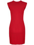 Casual Deep V-Neck Solid Ruched Sleeveless Bodycon Dress