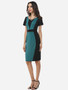 Casual Assorted Colors Stylish Elegant Round Neck Bodycon-dress