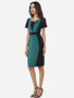 Casual Assorted Colors Stylish Elegant Round Neck Bodycon-dress