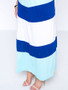 Casual Color Block Striped Round Neck Glamorous Plus Size Maxi Dress