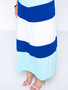 Casual Color Block Striped Round Neck Glamorous Plus Size Maxi Dress