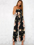 Bohemia Floral Off Shoulder Wide Leg Jumpsuits