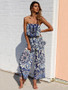 Floral Off-the-shoulder Wide Leg Long Jumpsuits