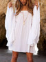 Off-the-shoulder Flared Sleeves Mini Dress