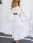 Casual Sexy Off Shoulder White Dress