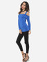 Casual Plain Modern Off Shoulder Long-sleeve-t-shirt