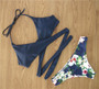 Casual Bandage Bikinis Set Push Up Swimwear Women Swimsuit Sexy Floral Bathing Suit