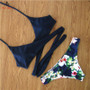 Casual Bandage Bikinis Set Push Up Swimwear Women Swimsuit Sexy Floral Bathing Suit