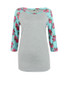 Casual Delightful Round Neck Floral Printed Plus Size Raglan Sleeve T-Shirt