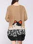 Casual Round Neck Polka Dot Cat Printed Plus Size T-Shirt