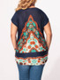 Casual Round Neck Floral Printed Plus-size-t-shirts