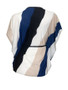 Casual Round Neck Keyhole Color Block Striped Plus Size T-Shirt