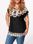 Casual Round Neck Printed Plus-size-t-shirts