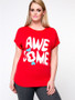 Casual Cute Awesome Printed Plus Size T-Shirt