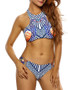 Casual Racerback Polka Dot Printed Round Neck Plus Size Swimwear