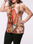 Casual Attractive Butterfly Printed Plus Size T-Shirt