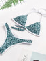 Floral Halter-neck Bikinis Swimwear