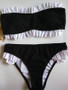 Falbala Ribbed Bikinis Swimwear