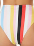 Triangle Top Striped Bikinis Swimwear