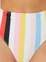 Triangle Top Striped Bikinis Swimwear
