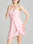 Casual Spaghetti Strap Backless Bowknot Sexy Nightgown