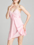 Casual Spaghetti Strap Backless Bowknot Sexy Nightgown